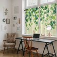 thumbnail image 5 of Country Leaves Kitchen Curtains 54 Inch Length, Green Leaf Branches Vine Botanical Rustic Tiers Curtains for Bathroom Bedroom Cafe, Light Filtering Small Window Treatment Drapes 2 Panels 42"Wx54"L, 5 of 8