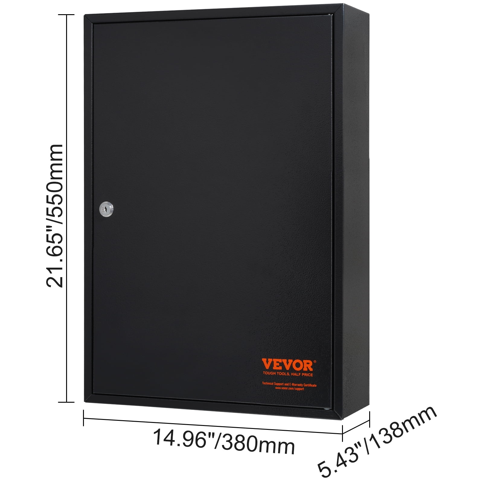 VEVOR 200-Key Cabinet, Key Lock Box with Adjustable Racks, Security Key Storage Box Steel, Key Organizer with 200 Colorful Key Tags and 4 Record Cards for School, Office, Hotel
