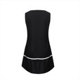 thumbnail image 4 of Lorytime Sleeveless Mini Dress for Women Black Tiered Hem V Neck Tank Dress Solid Sundress Short Dress Loose Fashion Travel Dresses Hawaiian Summer Beach Vacation Dresses L, 4 of 8
