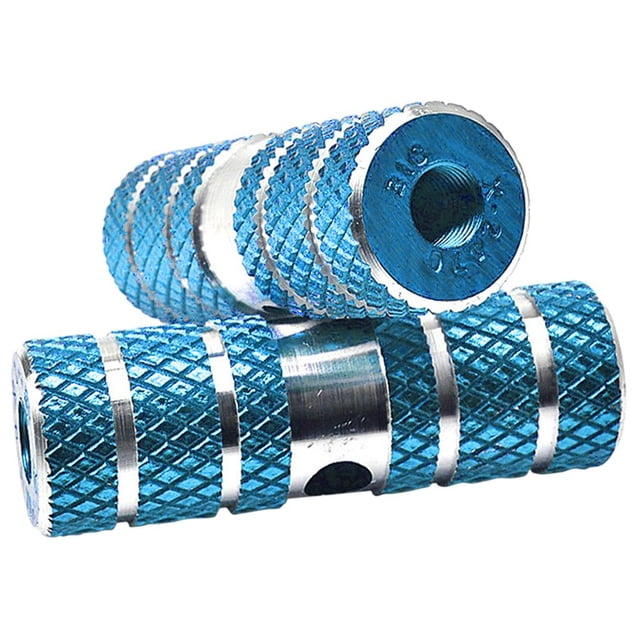 2 uds. De clavijas para bicicleta, pedales, asientos traseros, soportes para bicicleta de montaña, Pedal de aluminio Azul Cola Clavijas de pie de bicicleta