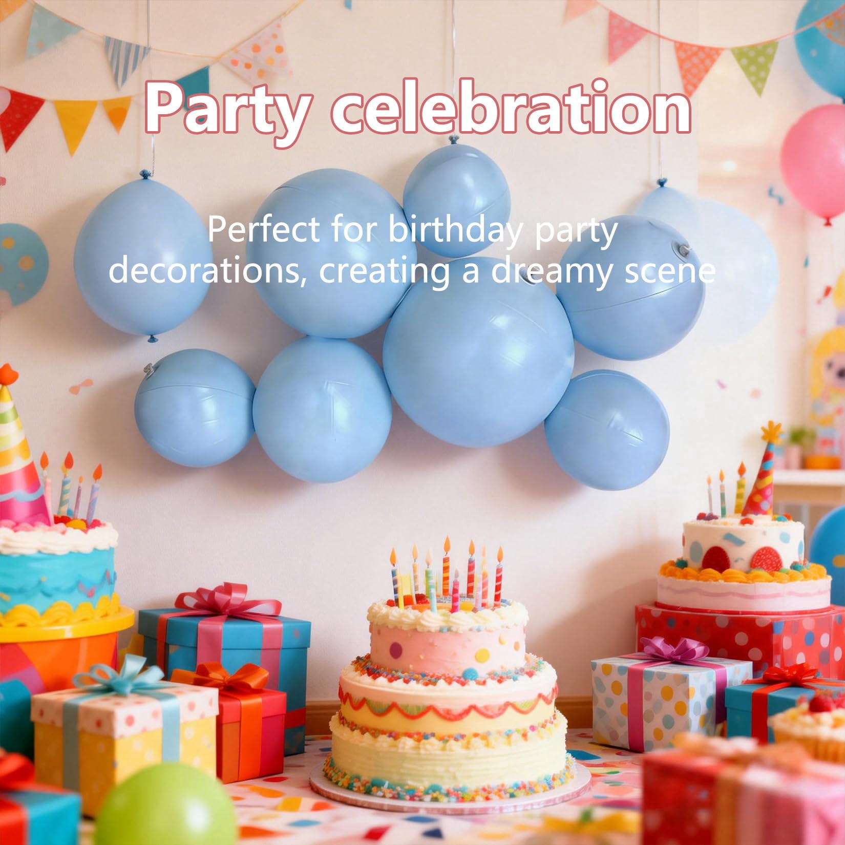 Balloon Arch Kit, Reusable Balloon Garland, Inflatable Balloon Garland Arch Kit, 7 Linked PVC Balloons, Quick Inflate & Easy Setup for Birthdays, Weddings & Events