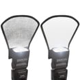 thumbnail image 1 of Difusor reflector de flash TOAZOE, 2 unidades, blanco y plateado, para Canon Nikon Sony Fuji, 1 of 6
