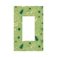 thumbnail image 1 of DouZhe 1-Gang Decorator/Rocker Wallplate, Green Angel Artwork Ball Decorative Wall Plates, 1 of 7