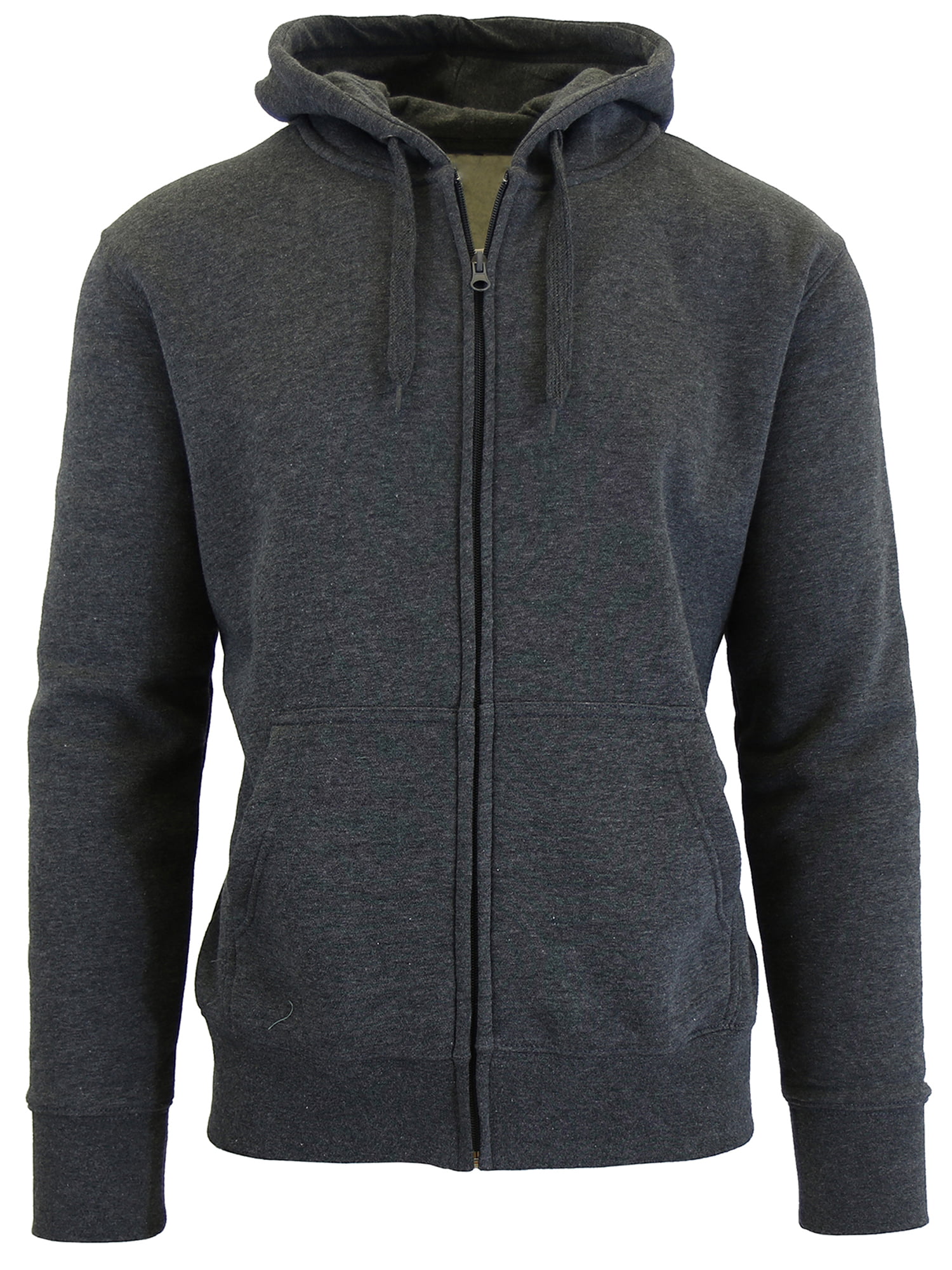 Men's Fleece-Lined Regular Fit Zip Hoodie Sweatshirt (M-2XL) - Walmart.com