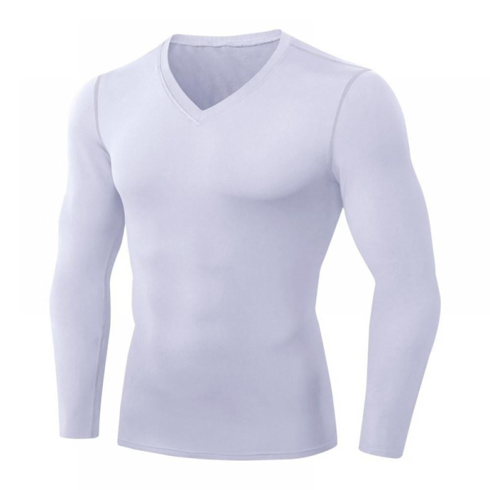 Details about   Men Compression Base Layer Tops Long Sleeve Thermal Sports Fitness Shirt Top Tee 