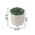 thumbnail image 2 of Flora Bunda Tabletop 4.75" Artificial Cactus in Gols Geo Ceramic Pot, 2 of 3