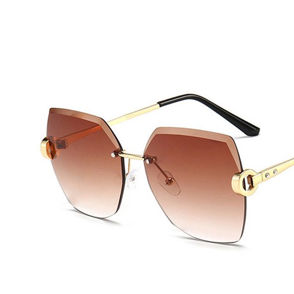 Womens Vintage Sunglasses Polygonal Resin Lens Metal Frame UV400 Protection Trendy Street Eyewear Everyday Use