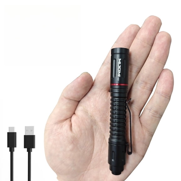 EDC Compact Flashlight, 330 High Lumen AAA Rechargeable with Clip and Small Tactical Switch Pocket Flashlight for Inspection,Work,Emergency,Hiking,Home,Outdoor