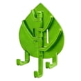 thumbnail image 2 of Adhesive Wall Hooks - Leaf Shape Self-Adhesive Hanger with Vacuum Grip - 5.3 Inch Wall Clothes Hanger for Coat Towel and Bag Storage - 1 Pack - Green, 2 of 4