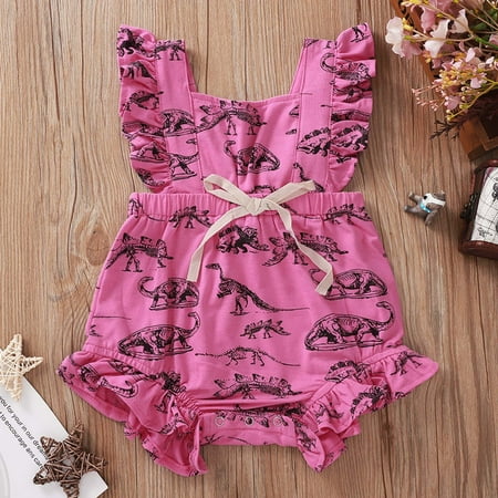 

kpoplk Boy Outfit Baby Girls Bell Bottom Romper Toddler Plaid Overalls Suspender Flare Pants Sleeveless Strap Jumpsuit Outfit(Hot Pink)