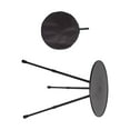 thumbnail image 1 of Folding Table Foldable Portable Height Adjustable Lightweight Round Indoor PP Camping Table for Picnic Travel Backpacking Barbecue Backyard Black, 1 of 9