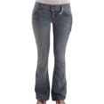 thumbnail image 1 of Vans Mujer Denim Flared Jeans, Gris, 7 Regular, 1 of 2