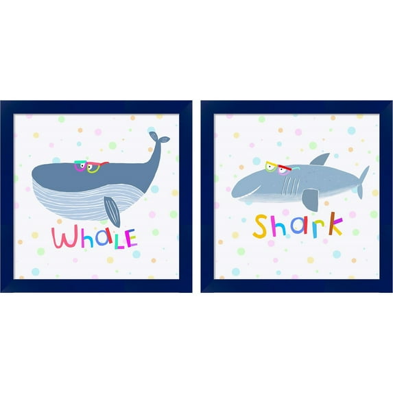 Great Art Now Animal Spots C by Carla Daly, 2 Piece Framed Art Set Each 14"W x 14"H