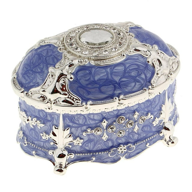 lionlar Oval Metal Vintage Jewelry Box Gift Ears Storage Box StyleA-