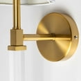 thumbnail image 5 of Mercana Santander II Metal Linen Shade Wall Sconce in Gold and White, 5 of 6