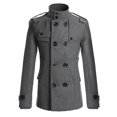 thumbnail image 1 of Abrigo de lana para hombre Chaqueta cálida con doble botonadura y protección contra el frío, 1 of 3