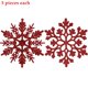 thumbnail image 1 of Adornos de plástico con purpurina para Navidad, decoración de copos de nieve para árbol de Navidad, 10 piezas, 10cm, 1 of 4