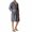 Gray, variant on Mens Midi Robes Lightweight Kimono Breathable Bathrobe Home Spa Loungewear with Pockets Absorbent Bath Robe for Men