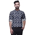 thumbnail image 4 of BESTMAN Mandarin CollarÂ&nbsp;Shirt Printed Mens Short Kurta Casual Ethnic Dress, 4 of 6