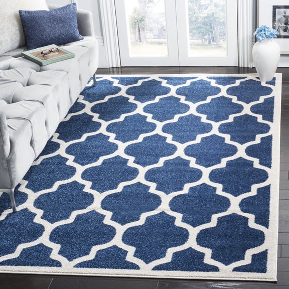 Safavieh Amherst Roderick Geometric Area Rug, Navy/Beige, 5'3" x 8'