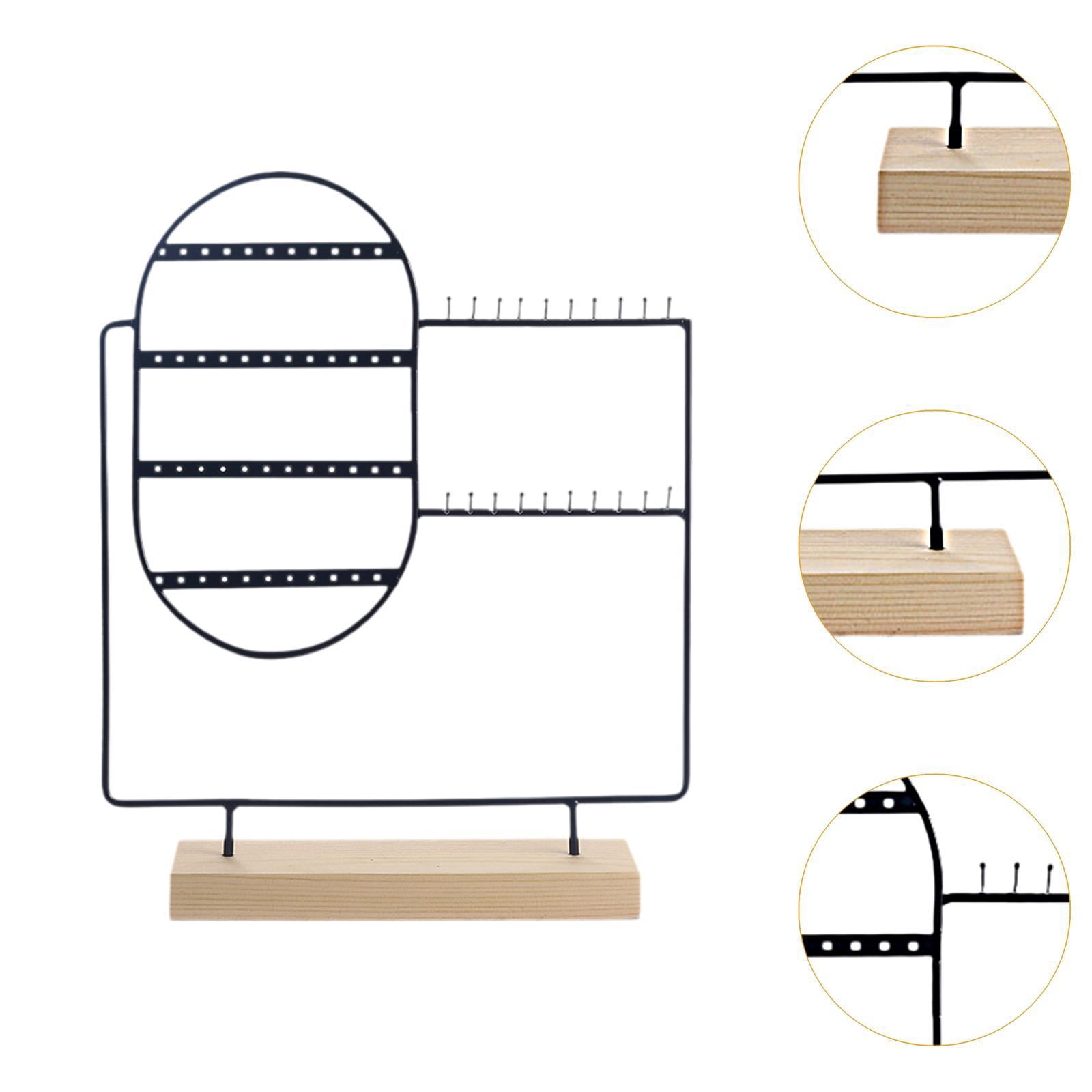 Segolike Jewelry Organizer Earring Organizer Rack Showcase Metal Frame Jewelry Hanger Jewelry Display Rack for Bangle Earrings Pendant Black