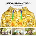 thumbnail image 4 of Sikiie Cool Duck With Yellow Strip Women's Casual Hoodies Long Sleeve Lightweight Pullover Tops Loose Sweatshirt-Small, 4 of 7