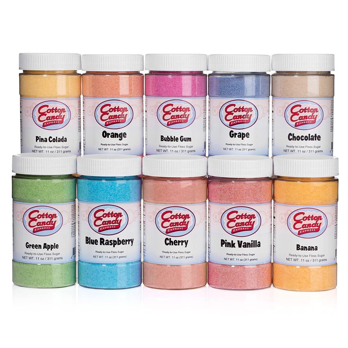 Buy Cotton Candy Express 10Flavor Cotton Candy Floss Sugar Pack Online