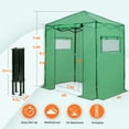 thumbnail image 3 of EAGLE PEAK 6x4 Portable Walk-in Greenhouse Instant Outdoor Gardening Green House Canopy,Green, 3 of 9