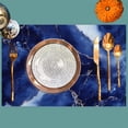 thumbnail image 6 of Placemats Set of 4 Heat-Resistant Rectangle Place Mats Blue Marble Washable Plastic PVC Dining Table Mat Non-Slip Wipeable Woven Vinyl Placemat for Kitchen Patio Table Decor, 6 of 8