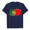 thumbnail image 4 of Portugal Women's Fan T Shirt Colorful Flag Art Print Casual Short Sleeve Top Comfortable Breathable Lightweight Tee For Ladies, 4 of 4
