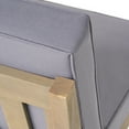 thumbnail image 6 of GDF Studio Parma Outdoor Acacia Wood 5 Seater Sectional Sofa Set, Gray and Dark Gray, 6 of 10