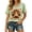 Light Green, variant on Thanksgiving T Shirts for Women Short Sleeve V Neck Casual Funny Cute Highland Cow Graphic Tee Shirt