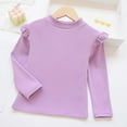 thumbnail image 2 of uvwlwu Girls Clothes Thermal Shirt Long Sleeve Half Turtleneck Soft Lined Top For Winter Warm Comfortable Kids Base Layer Tee(Size:8-9 Years), 2 of 3