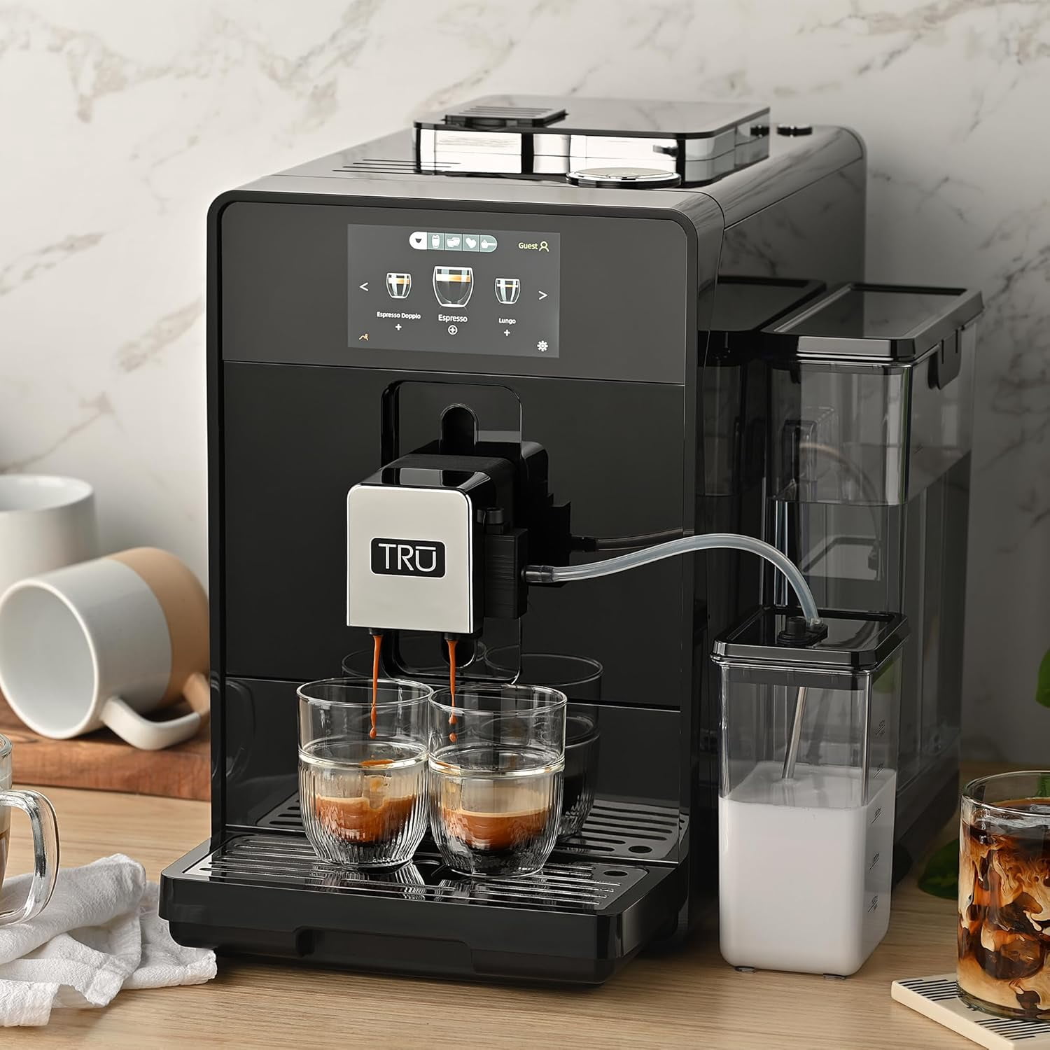TRU Automatic Espresso and Coffee Machine, 19 Bar