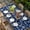 Blue, variant on Christmas Navy Blue Table Cloths for 3 Foot Rectangle Tables, Peace Love Xmas Holiday Patio Waterproof Elastic Fitted Tablecloths, Washable Rectangular Table Cover for Camping