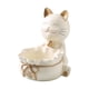 thumbnail image 3 of Estatua de gato de la suerte de resina para decoración del hogar, organizador de escritorio, bandeja de almacenamiento Crema, 3 of 9
