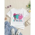 thumbnail image 1 of 100 Days of School Girls' T-Shirt - Cute School Graphic Tee with Heart & Book Design, Soft Loose Comfortable Fit Short Sleeve Tee, Casual School Theme apparel, Schoolgirl outfit, Playful Graphic, 1 of 6