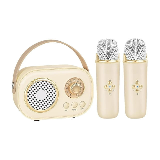 2025 Karaoke Experience Comfortable Kids Mini Karaoke Machine Set Portable Bluetooth Speaker With 2 Wireless Microphones For Birthday Gift