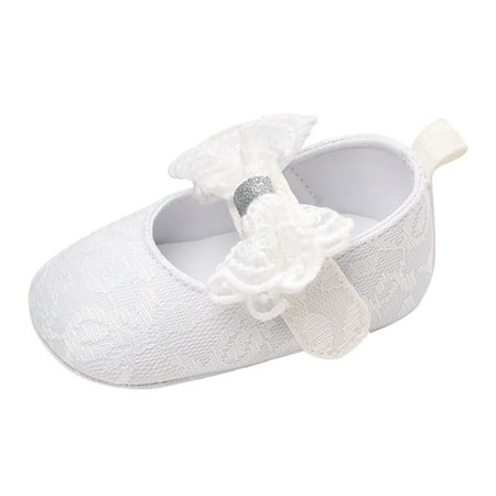 

LBECLEY Crib Shoes Warm Winter Baby Shoes Lace Bow Princess Shoes Baby Shoes Shoe Toddler Shoes Boys Girls Tennis Shoes White 11