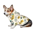 thumbnail image 7 of Fotbe Travel Elements Print Small Dog Sweater Hoodies Pet Grey Hooded Soft Fleece Sweatshirts with Pocket Fall Winter Puppy Cat Sweaters Warm Clothes-Medium, 7 of 7
