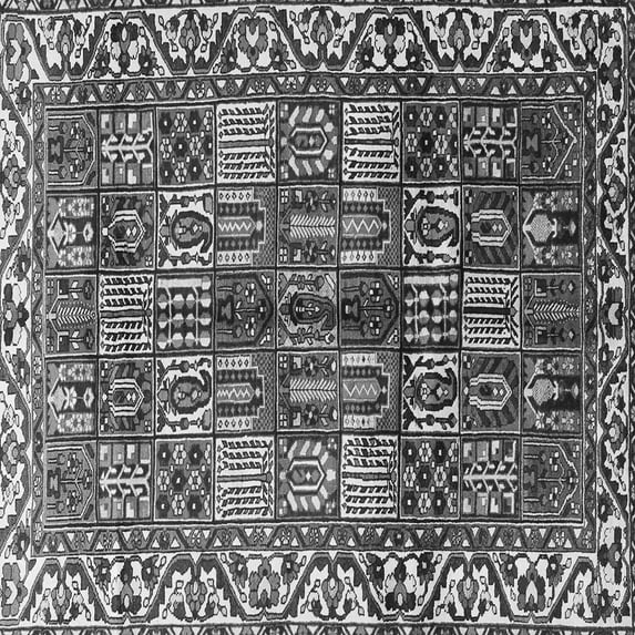 Ahgly Company Indoor Square Persian Gray Traditional Area Rugs, 6' Square