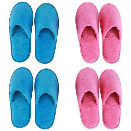 

BESTONZON 4 Pairs Simple Disposable Slippers Hotel Slippers Disposable Travel Slippers