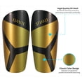 thumbnail image 3 of Uantc Shin Guards 2 Pairs - Slip in Soccer Shin Guards for Toddlers/Kids/Youths/Adults - Shin Pads Calf Protective Gear - Protective Soccer Equipment for Boys Girls Men Women Golden2XS, 3 of 5