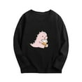 thumbnail image 3 of Atogsazn Children's Boy Girl Cotton Sweatshirt Kids Dinosaur Printed Pullover Sweatshirt Spring Fall Clothes Fashion 04-Black 13-14 Years, 3 of 4