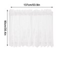 thumbnail image 3 of Lace Floral Lace Curtains Kitchen Coffee Curtains Bedroom Rod Curtains Lace Short Curtains Lace Curtains 54 X 35 Inches 1Panels Polyester Curtains,A,Polyester, 3 of 9