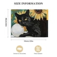 thumbnail image 3 of Orinice  Farmhouse Sunflower Wall Decor Vintage Sunflower Canvas Wall Art Black Cat Decor Print Artwork Cat Paintings Poster Aesthetic Room Decor for Bathroom Living   20x16in, 3 of 6