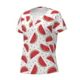 thumbnail image 2 of Naloa Watermelon Print T-Shirts Short Sleeve V Neck Tees for Women Fashion Tops Trendy Lightweight Soft Casual Summer Outfits Clothes, 2 of 5