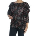 thumbnail image 2 of Free People Womens People Dock Street Knit Blouse, Black, Small, 2 of 3