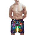 thumbnail image 6 of Geometry Dash Mens Board Shorts Quick Dry Swim Trunk Lightweight Soft Swimsuit Bathing Suit for Boys 3XL, 6 of 8