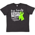 thumbnail image 3 of Inktastic Our Family Fights Together Lymphoma Awareness Lime Ribbon Youth T-Shirt, 3 of 5